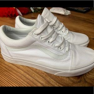 Women’s White Vans